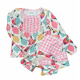 Ornaments Ruffle Buttflap Pajamas